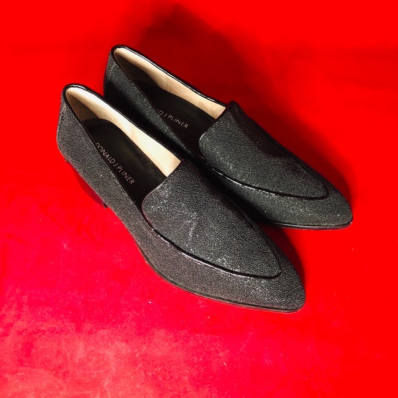 Donald J Pliner Studded Black Loafers - Picture 2 of 7